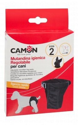 Camon Black Microfiber Dog Pants with Bow Size 2 (40cm)