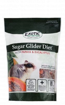 Exotic Nutrition Food Pellets with Papaya & Eucalyptus for Sugar Gliders