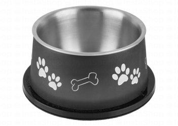 Camon Black 500ml Stainless Steel Pet Bowl