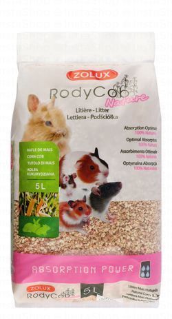 Zolux Rody Cob Nature Biodegradable Corn Cob Bedding for Small Mammals
