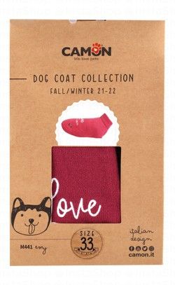 Camon Emy Dark Pink Dog Coat Size 33