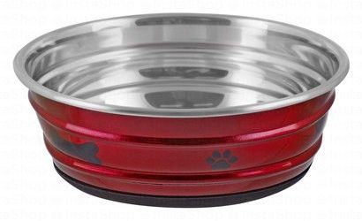 Camon XL Red 1.4L Stainless Steel Pet Bowl