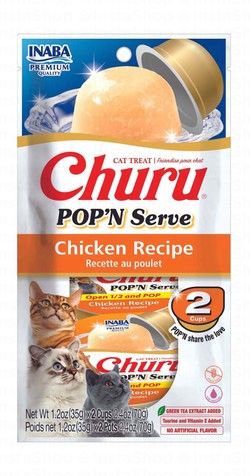 Inaba Churu Pop 'n Serve Cat Treats with Chicken