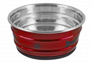 Camon Large Red 950ml Stainless Steel Pet Bowl