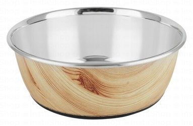 Camon Brown 1.9L Stainless Steel Pet Bowl
