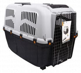 Skudo Black & Gray Pet Carrier Crate (100x70x78cm)