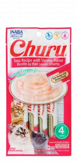 Inaba Churu Creamy Tuna Cat Treats Shrimp Flavor