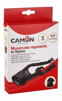 Camon 2XL Black Nylon Dog Muzzle Size 5