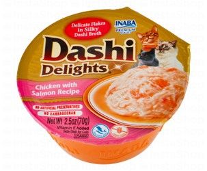 Inaba Dashi Delights Chicken Flakes Cat Treat with Salmon