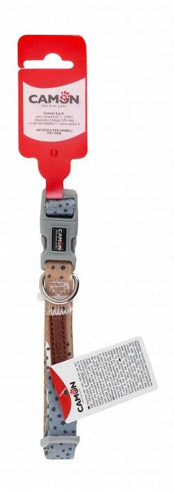 Camon Beige & Gray Dog Collar (30-40x1.5cm)