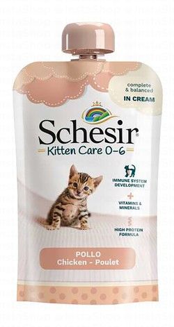Schesir Wet Food with Chicken in Cream for Kittens (0-6 Months)
