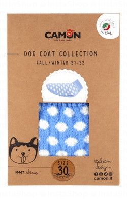 Camon Chicco Blue Cloud Print Dog Coat Size 30
