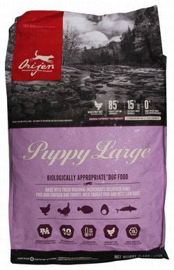 Orijen Dry Dog Food with Fresh Free Run Chicken, Turkey & Wild Caught Fish for Large Breed Puppies