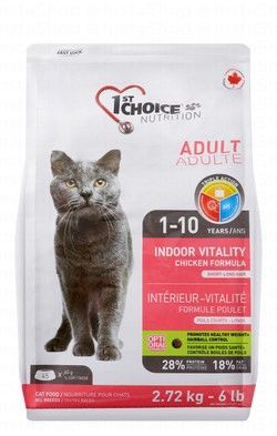 1st Choice Indoor Vitality Dry Food with Chicken for Adult Cats (1-10 Years)