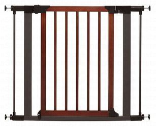 Midwest Graphite Frame Wooden Pet Gate (29-38x29 Inches)