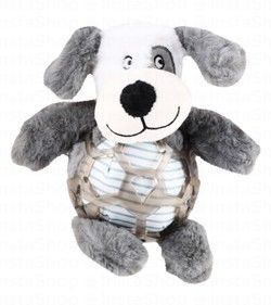 Camon Gray & White Squeaky Dog Plush Toy