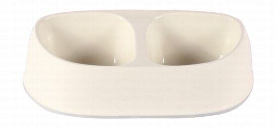 Moderna White 2x700ml Dual Pet Bowl