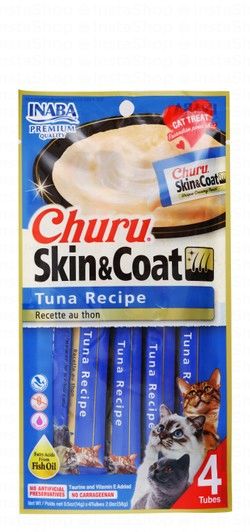 Inaba Churu Skin & Coat Creamy Cat Treat Paste with Tuna