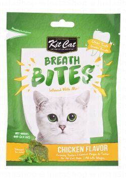 Kit Cat Breath Bites Cat Treats Chicken Flavor with Mint