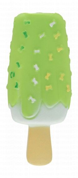 Camon Green 15cm Ice Cream Shaped Dog Squeaky Toy