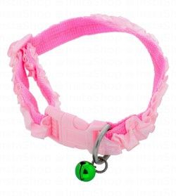 Petbroo Pink 1.5cm Dog Collar with Bell