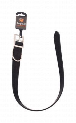 Ferplast Natural Medium Black Leather Dog Collar (35-43x2cm)