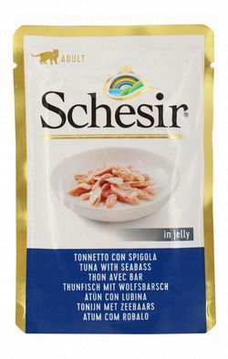 Schesir Wet Food with Tuna & Seabass in Jelly for Adult Cats