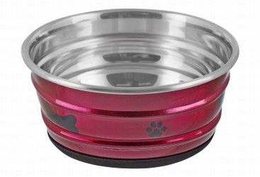 Camon Large Purple 950ml Stainless Steel Pet Bowl