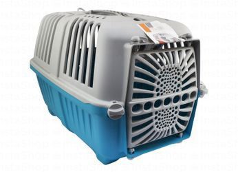 Pratiko Blue Pet Carrier Crate (48x32x35cm)