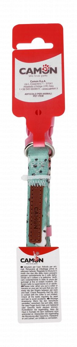 Camon Green & Pink Pet Collar (30-40x1.5cm)