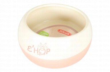 Zolux E Hop Light Pink & White 200ml Bowl for Rodents (9.5x9.5x6cm)