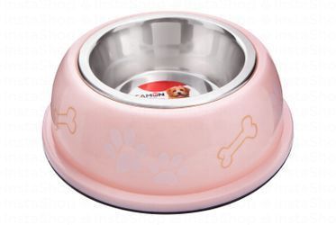 Camon Light Pink 400ml Printed Pet Bowl