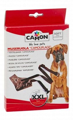 Camon 2XL Brown Camouflage Nylon Dog Muzzle