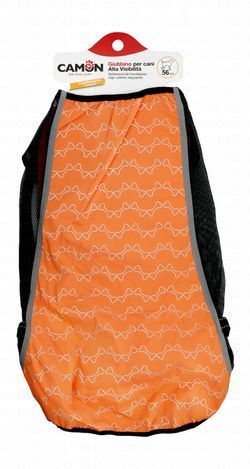 Camon Orange 56cm Bone Print Reflective Dog Jacket