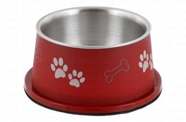 Camon Small Red 300ml Stainless Steel Pet Bowl