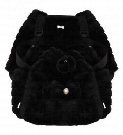 Camon Black Velvet Pet Carrier Backpack (31x15x41cm)