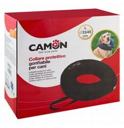 Camon Large Black Inflatable Protective Dog Collar (33-45cm)
