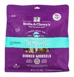Stella & Chewy's Freeze-Dried Raw Sea-Licious Dry Cat Food Dinner Morsels with Salmon & Cod