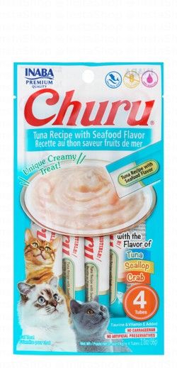 Inaba Churu Creamy Tuna Cat Treats Seafood Flavor