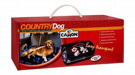 Camon Blue Plaid Print Backseat Cover Blanket for Dogs (150x120cm)