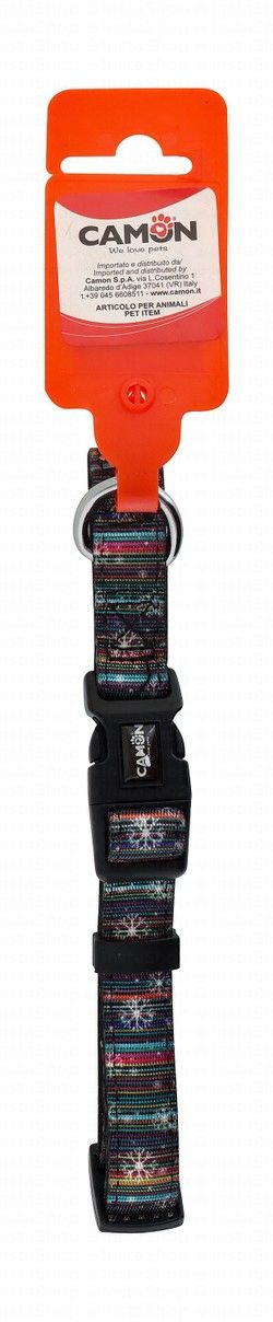 Camon Multicolored Dog Collar (28-42x1.5cm)