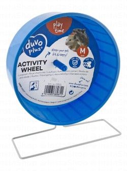 Duvo Plus Medium Blue 20cm Plastic Activity Wheel Rodent Toy