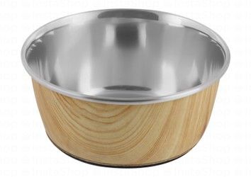 Camon Large Brown 950ml Stainless Steel Pet Bowl