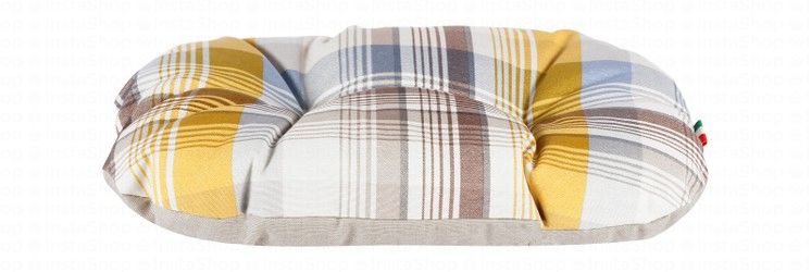 Camon Nido 60 Gray & White 50cm Plaid Print Pet Pillow (48x32cm)