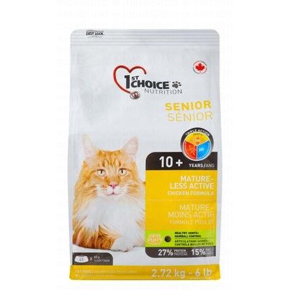 1st Choice Mature-Less Active Dry Food with Chicken for Senior Cats (10+ Years)