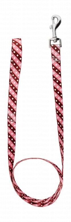 Camon Brown & Pink Nylon Dog Leash (120x2cm)