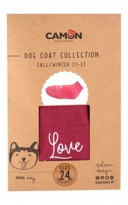 Camon Emy Dark Pink Dog Coat Size 24