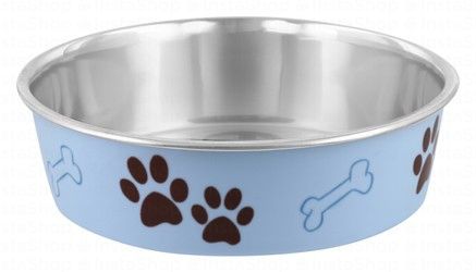 Camon XL Light Blue 1.4L Stainless Steel Pet Bowl