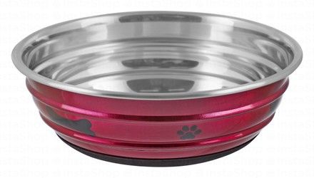 Camon XL Purple 2.4L Stainless Steel Pet Bowl