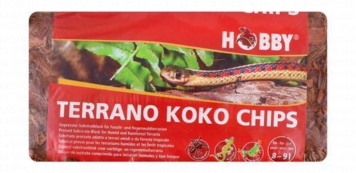 Hobby Terrano Koko Chips Pressed Substrate Block for Humid & Rainforest Terrarium